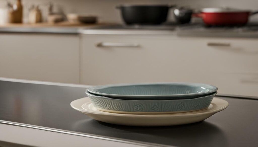 oven-safe symbol on ceramic dish