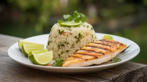 cilantro_lime_rice_with_grilled_fish