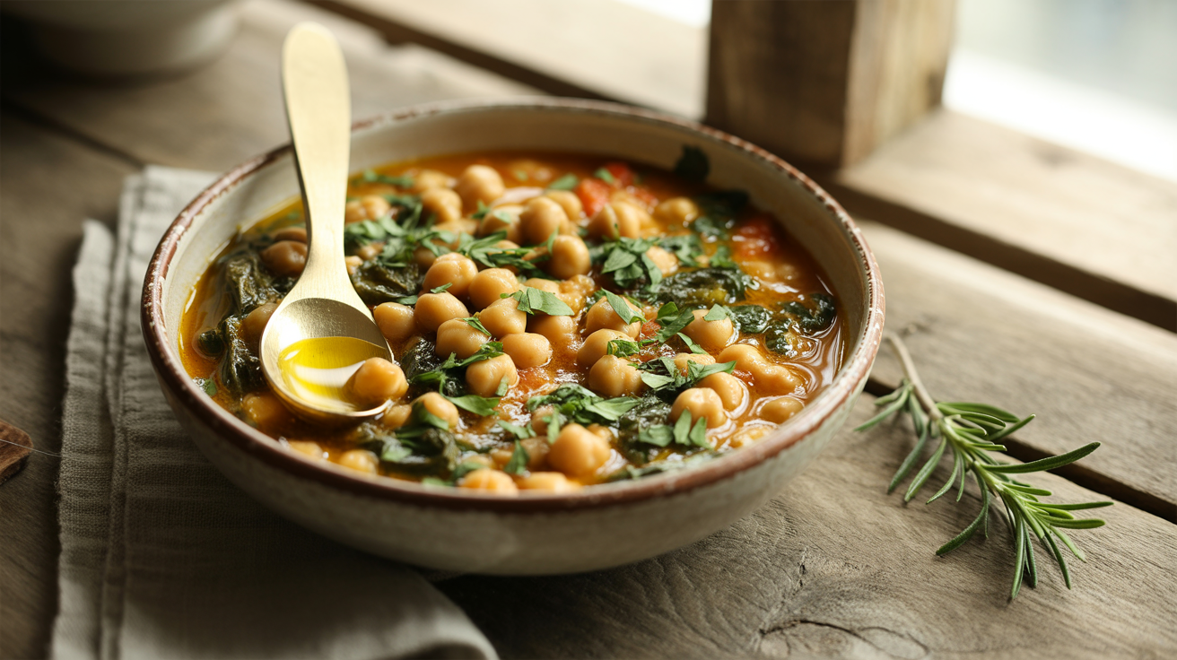 Mediterranean Chickpea and Spinach Stew