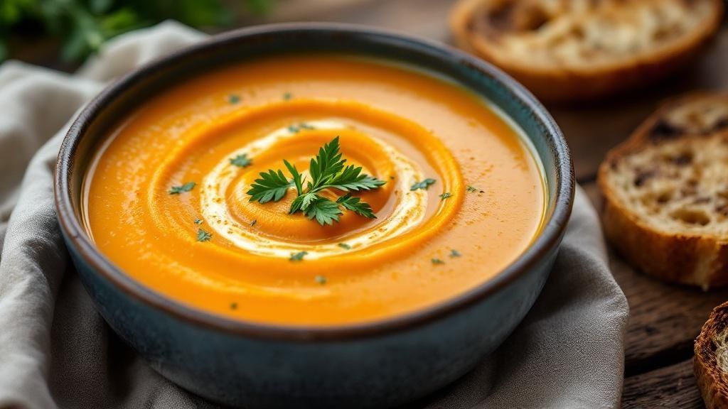 Delicious Butternut Squash Soup in a bowl