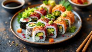 Easy Fresh Tuna and Salmon Sushi Rolls