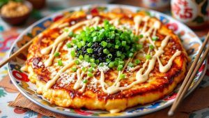 Easy Okonomiyaki Savory Pancake Recipe