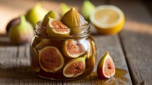 Homemade Preserved Figs in a mason jar
