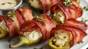Bacon-Wrapped Jalapeño Poppers