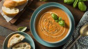 bowl of creamy tomato soup