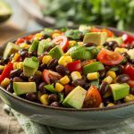 a bowl of southwest black bean and corn salad